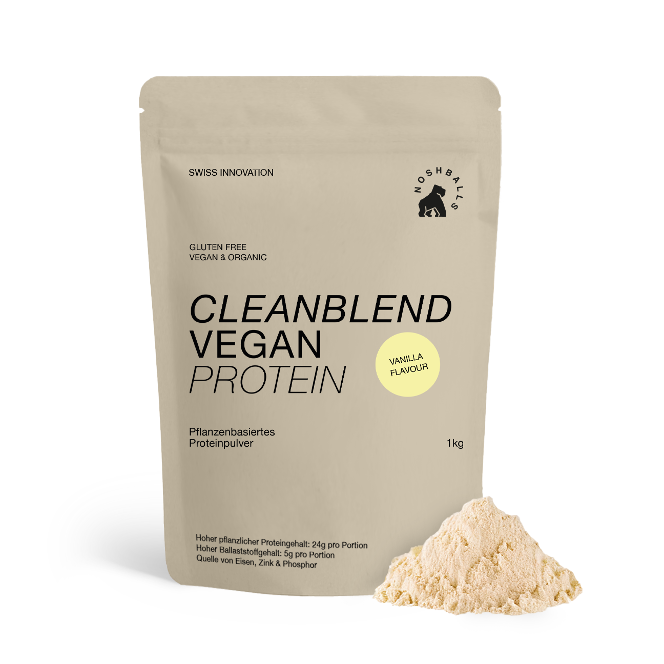 Frank Bio Protein Pulver Vegan - 22g Eiweiß Pro Portion, Neutraler Geschmack